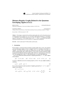 Distance-Regular Graphs Related to the Quantum sl (