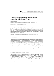 Tactical Decompositions of Steiner Systems and Orbits of Projective Groups