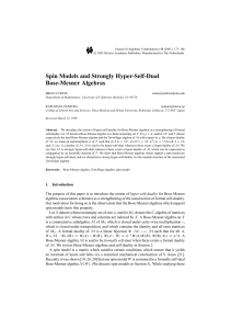 Spin Models and Strongly Hyper-Self-Dual Bose-Mesner Algebras