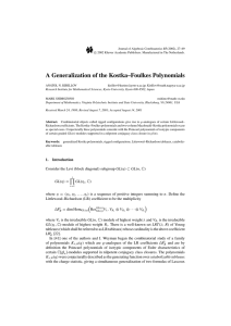 A Generalization of the Kostka–Foulkes Polynomials