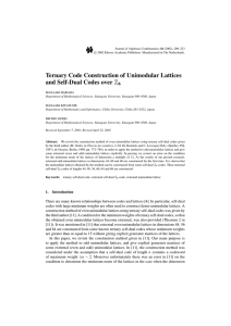Ternary Code Construction of Unimodular Lattices and Self-Dual Codes over Z 6