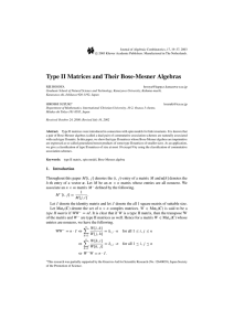 Type II Matrices and Their Bose-Mesner Algebras