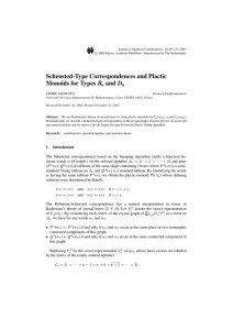 Schensted-Type Correspondences and Plactic B D n
