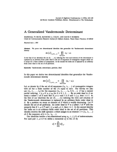 Journal of Algebraic Combinatorics 1 (1992), 105-109