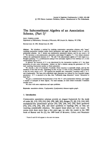 Journal of Algebraic Combinatorics 1 (1992), 363-388
