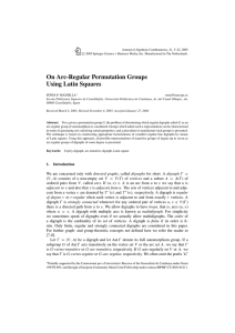 On Arc-Regular Permutation Groups Using Latin Squares