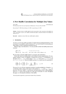 A New Shuffle Convolution for Multiple Zeta Values