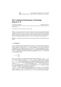 The Combinatorial Quantum Cohomology G/B