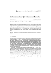 On Combinatorics of Quiver Component Formulas