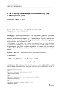 A GKM description of the equivariant cohomology ring V. Guillemin ·