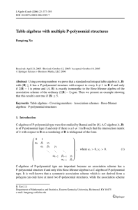 Table algebras with multiple P-polynomial structures Bangteng Xu