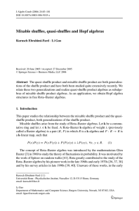 Mixable shuffles, quasi-shuffles and Hopf algebras Kurusch Ebrahimi-Fard ·