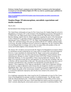 Professor Jordan Paust’s comment on the United States’ treatment on... Covenant on Civil and Political Rights (ICCPR) was cited in...