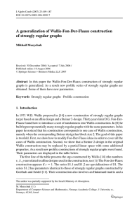 A generalization of Wallis-Fon-Der-Flaass construction of strongly regular graphs Mikhail Muzychuk