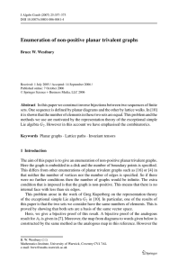 Enumeration of non-positive planar trivalent graphs Bruce W. Westbury