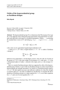 Orbits of the hyperoctahedral group as Euclidean designs B´ela Bajnok