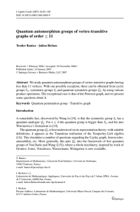 Quantum automorphism groups of vertex-transitive graphs of order 11 Teodor Banica