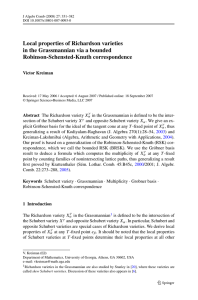 Local properties of Richardson varieties in the Grassmannian via a bounded