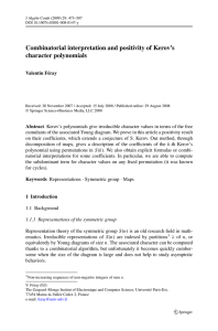 Combinatorial interpretation and positivity of Kerov’s character polynomials Valentin Féray