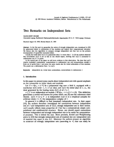 Journal of Algebraic Combinatorics 2 (1993), 137-145