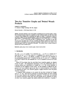 Journal of Algebraic Combinatorics 2 (1993), 215-237