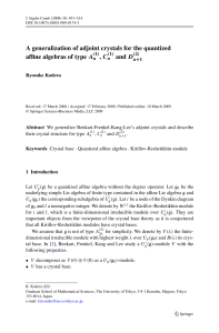 A generalization of adjoint crystals for the quantized A C D