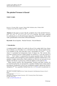 The pinched Veronese is Koszul Giulio Caviglia