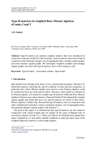 Type-II matrices in weighted Bose–Mesner algebras of ranks 2 and 3