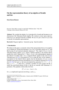 On the representation theory of an algebra of braids and ties