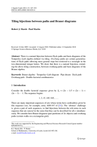 Tiling bijections between paths and Brauer diagrams Robert J. Marsh