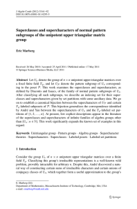 Superclasses and supercharacters of normal pattern group