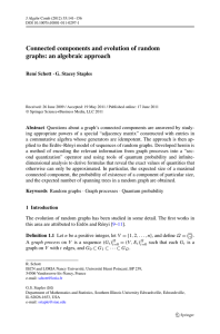 Connected components and evolution of random graphs: an algebraic approach René Schott