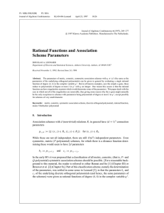 Rational Functions and Association Scheme Parameters