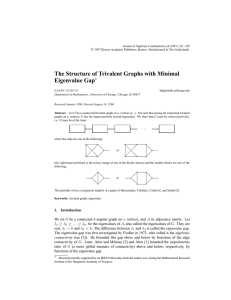 The Structure of Trivalent Graphs with Minimal Eigenvalue Gap *