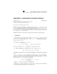 Imprimitive -polynomial Association Schemes Q *