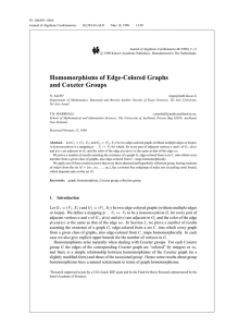 Homomorphisms of Edge-Colored Graphs and Coxeter Groups