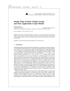 Duality Maps of Finite Abelian Groups