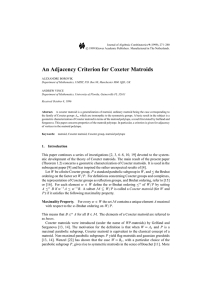 An Adjacency Criterion for Coxeter Matroids