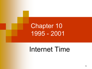 Internet Time Chapter 10 1995 - 2001 1