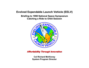 Evolved Expendable Launch Vehicle (EELV) Affordability Through Innovation