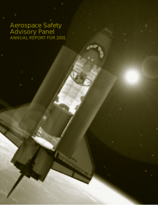 Aerospace Safety Advisory Panel ANNUAL REPORT FOR 2001