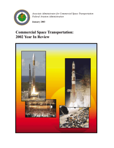 Commercial Space Transportation: 2002 Year In Review Federal Aviation Administration