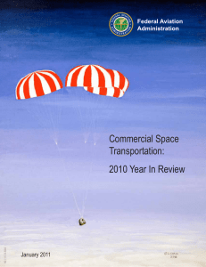 Commercial Space Transportation: 2010 Year In Review January 2011