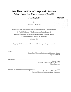 Machines  in  Consumer  Credit Analysis