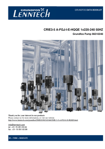 CRIE3-5 A-FGJ-I-E-HQQE 1x220-240 50HZ Grundfos Pump 96518348