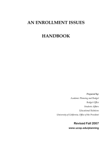 AN ENROLLMENT ISSUES HANDBOOK