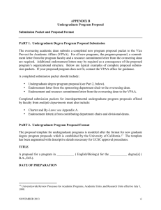 APPENDIX B Undergraduate Program Proposal  Submission Packet and Proposal Format