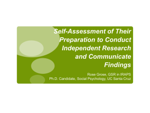 Doctoral Students’ Self-Assessment of Their Preparation to Conduct Independent Research