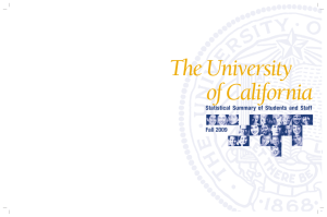 The University of California Fall 2009