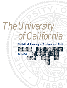 The University of California  Fall 2002